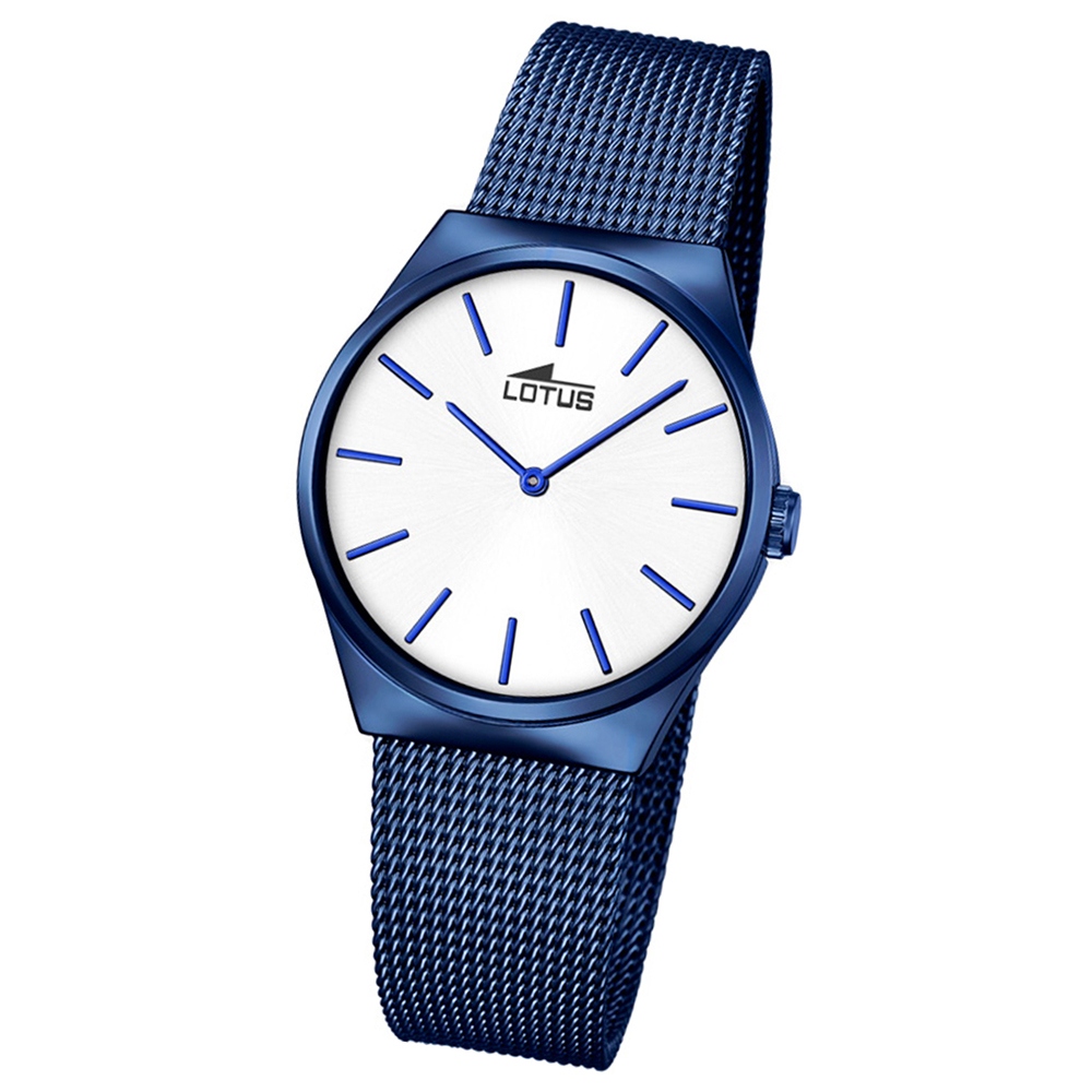 Bild von LOTUS Damen-Armbanduhr Edelstahl blau Stahlband klassisch Analog Quarz UL18290/1