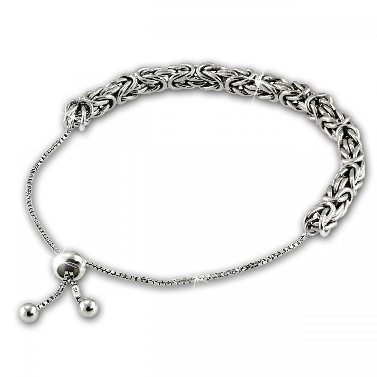SilberDream Armband Königskette Zugverschluss 925 Damen Sterling SDA6002J Silber