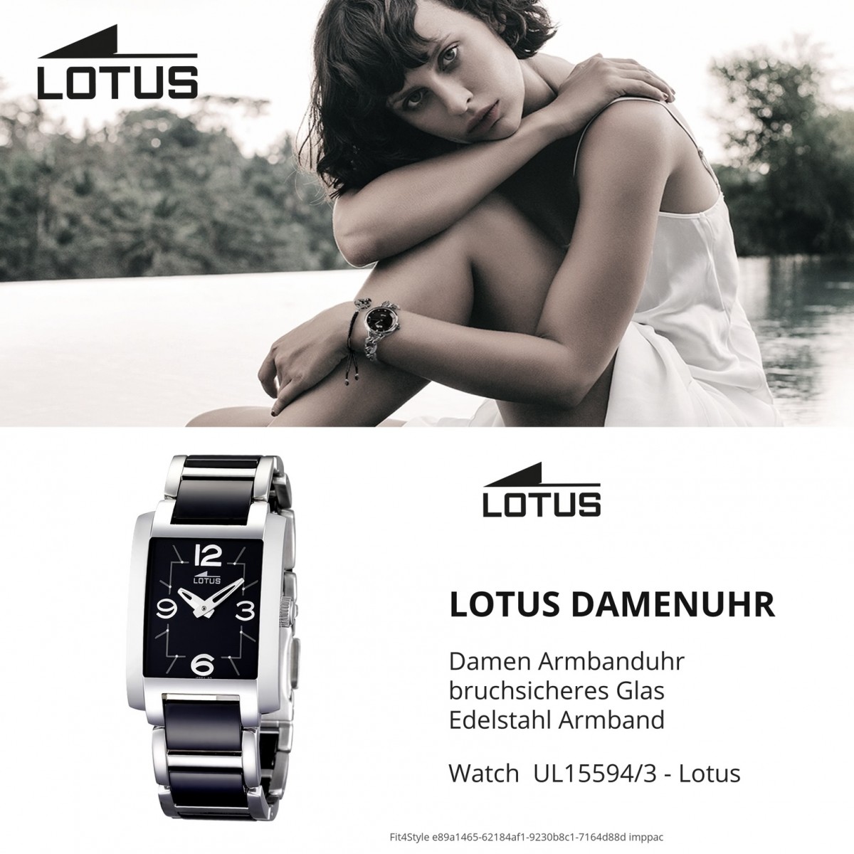 LOTUS Damenuhr schwarz Ceramic UL15594/3 Kollektion Quarzuhr Uhren