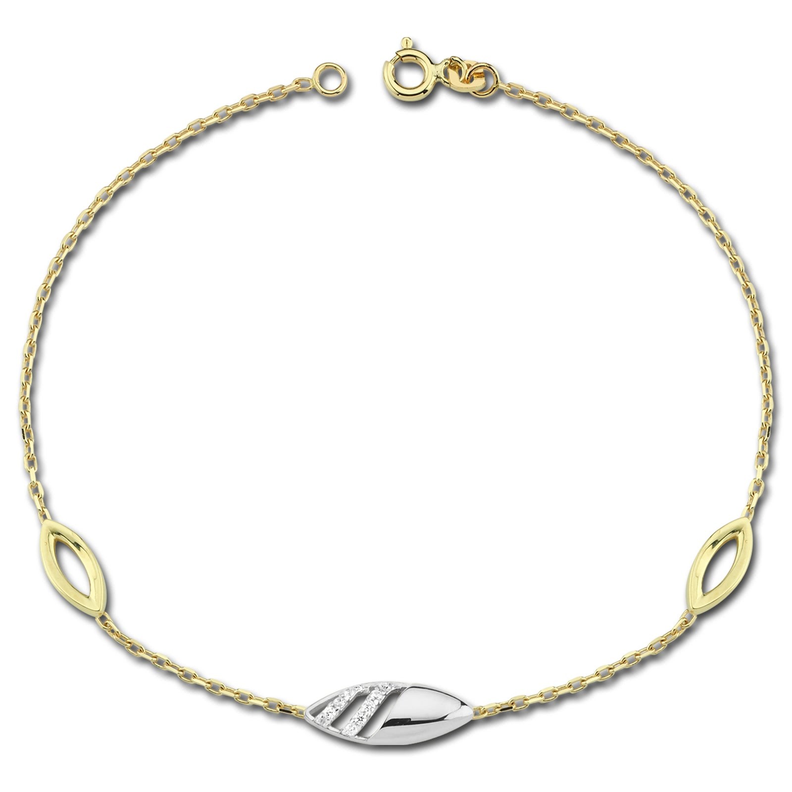 Balia Damen Armband 333 Gelb-Weißgold mit Zirkonia BGA0002T8