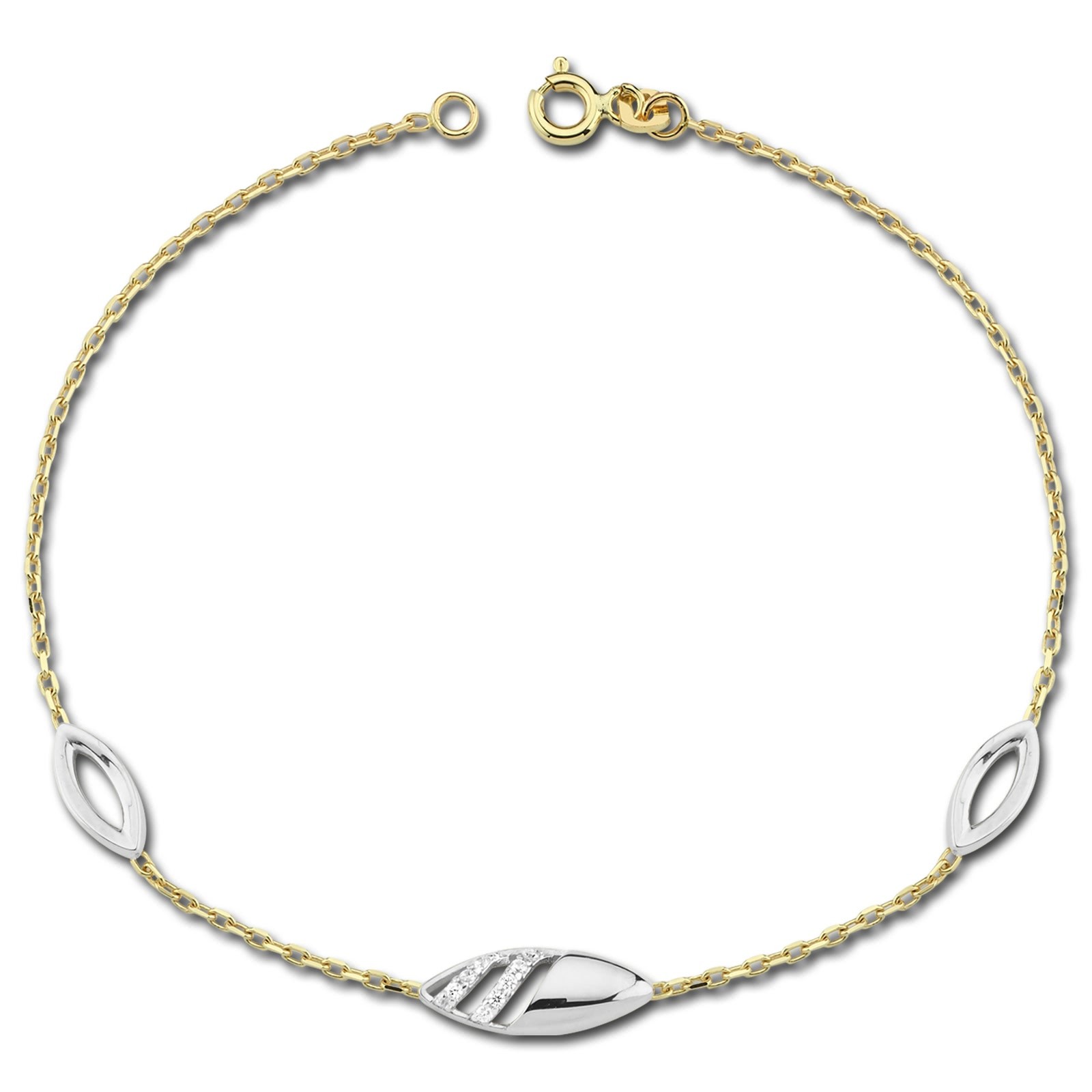 Balia Damen Armband 333 Gelb-Weißgold mit Zirkonia BGA0002W8