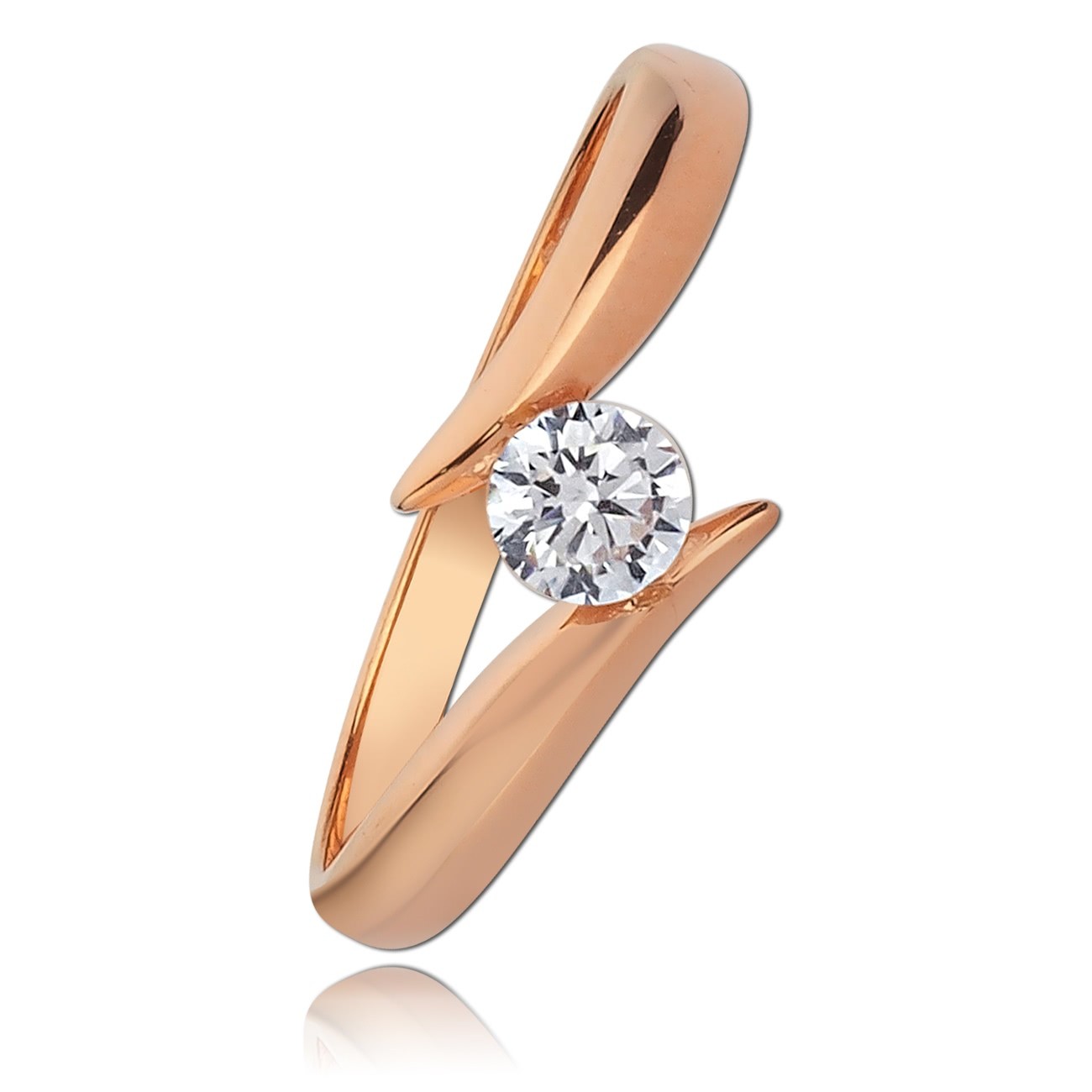 Balia Damen Ring aus 333 Roségold mit Zirkonia Gr.54 BGR007R54