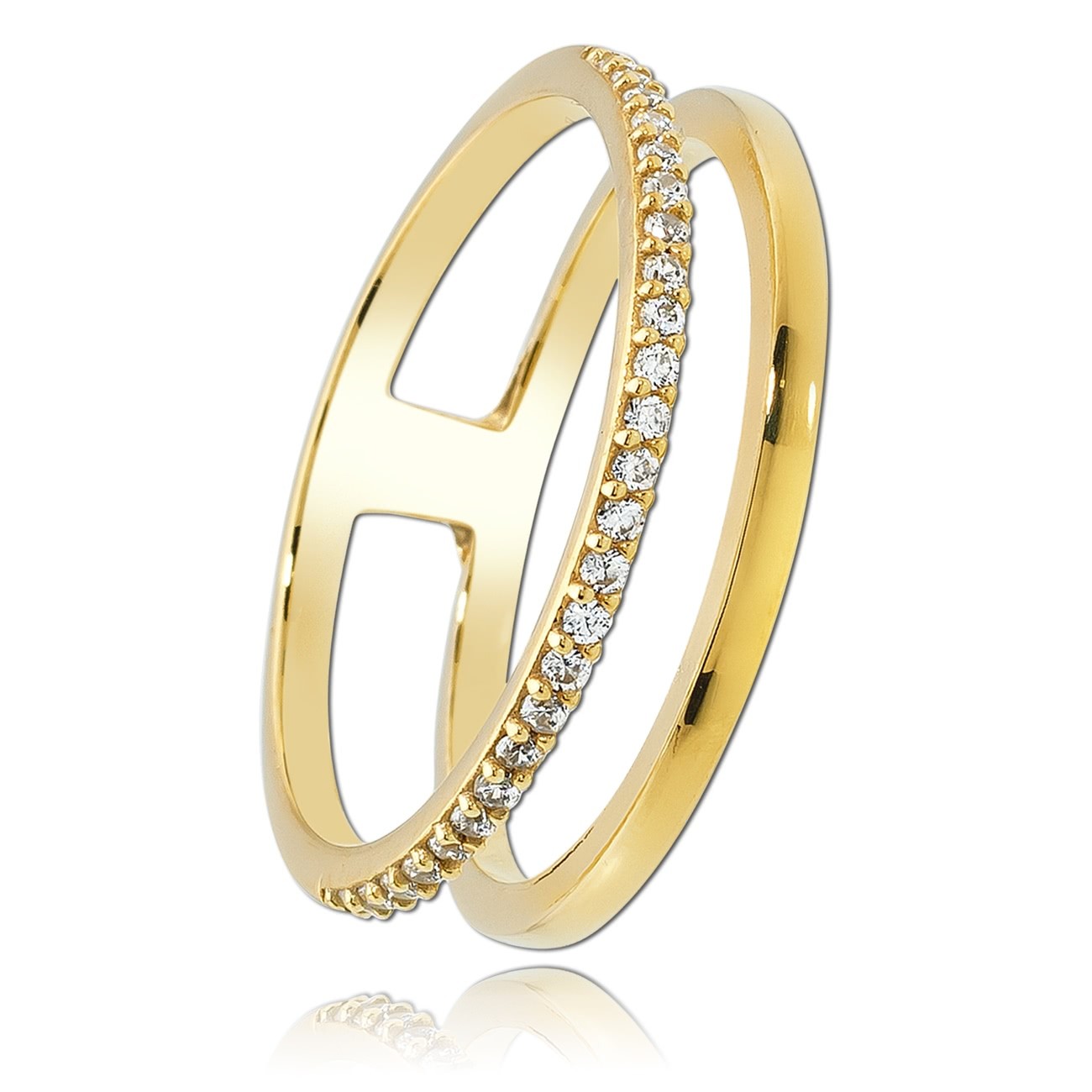 Balia Damen Ring aus 333 Gelbgold mit Zirkonia Gr.54 BGR015G54