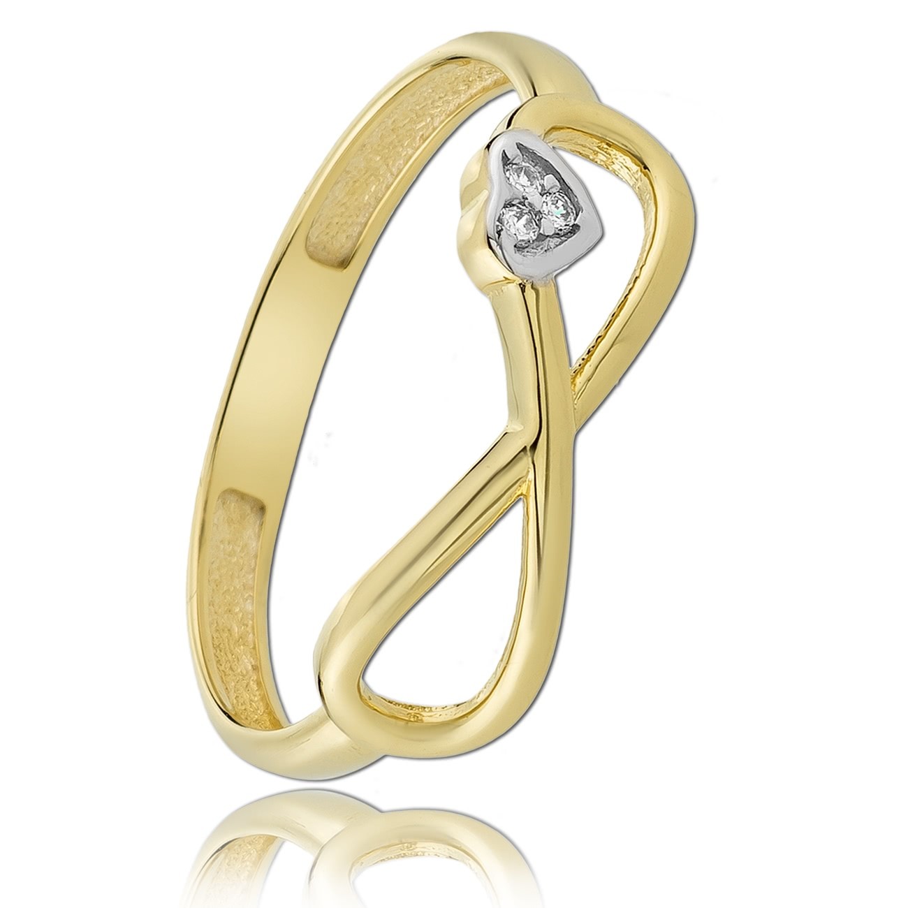 Balia Damen Ring Zirkonia Unendlich mit Herz Gr.58 BGR023G58