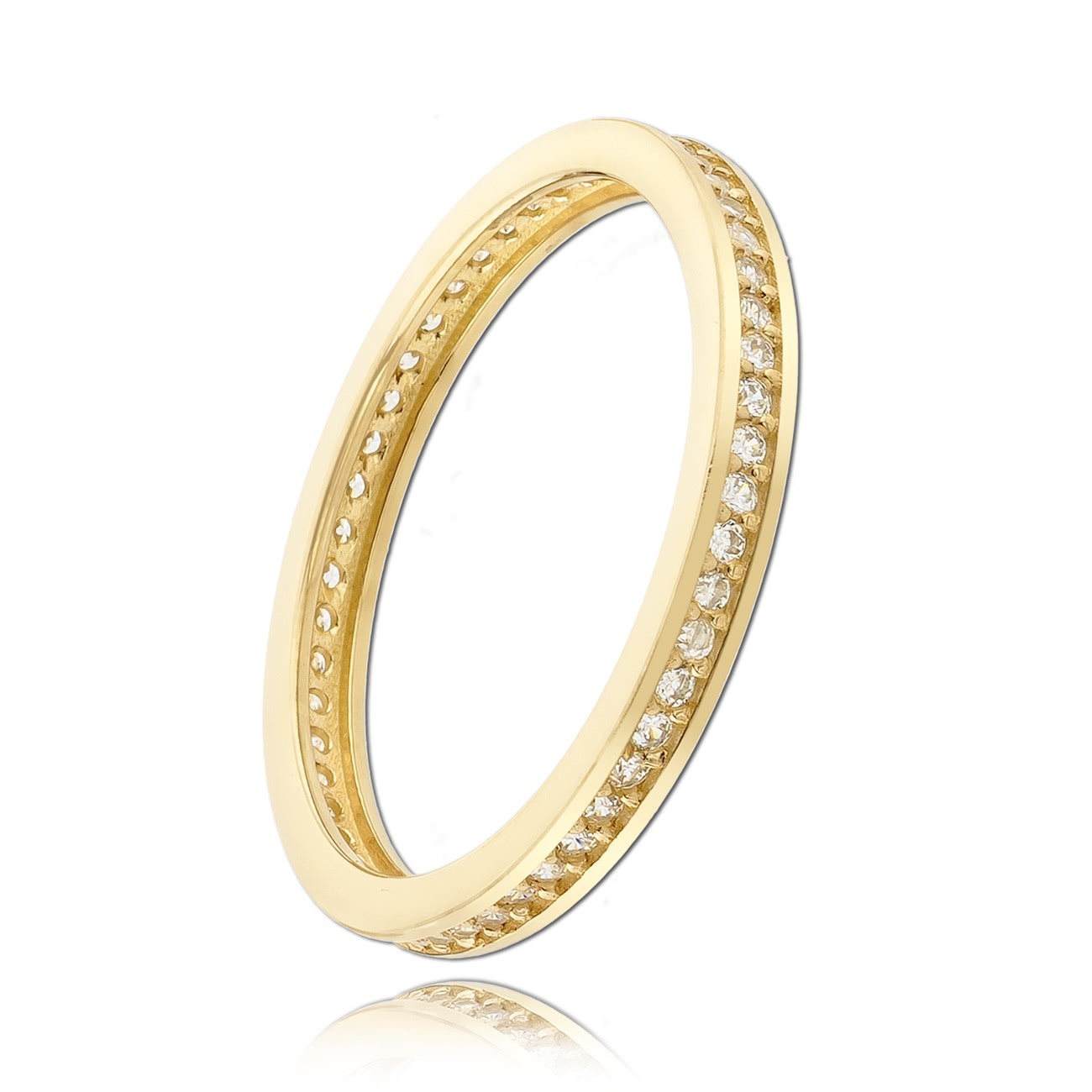 Balia Damen Ring Zirkonia einreihig Gelbgold Gr.56 BGR025G56