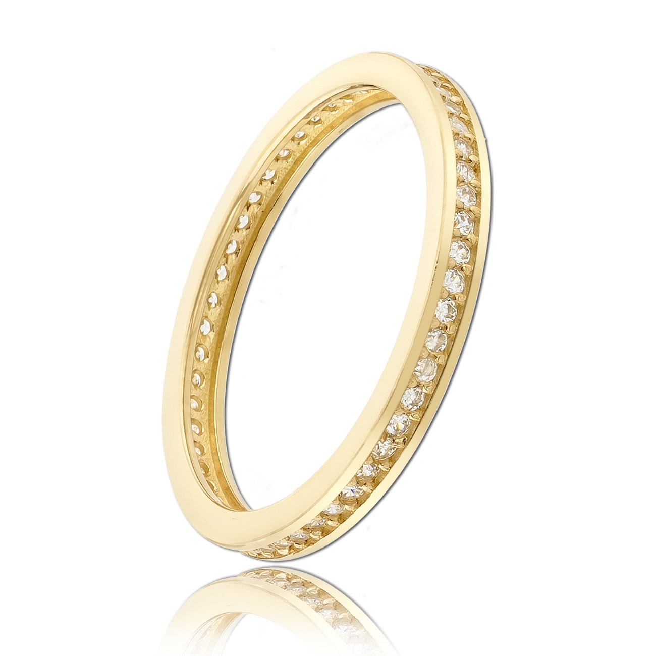 Balia Damen Ring Zirkonia einreihig Gelbgold Gr.58 BGR025G58