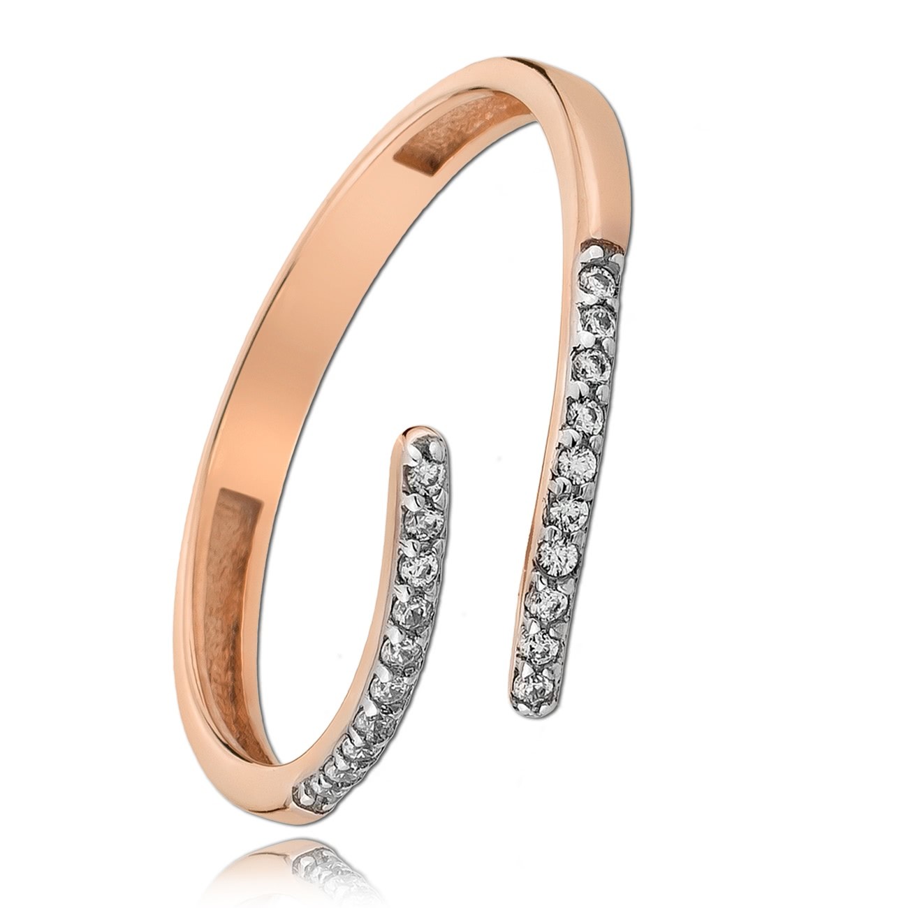 Balia Damen Ring Zirkonia Line aus 333 Rosegold Gr.56 BGR027R56