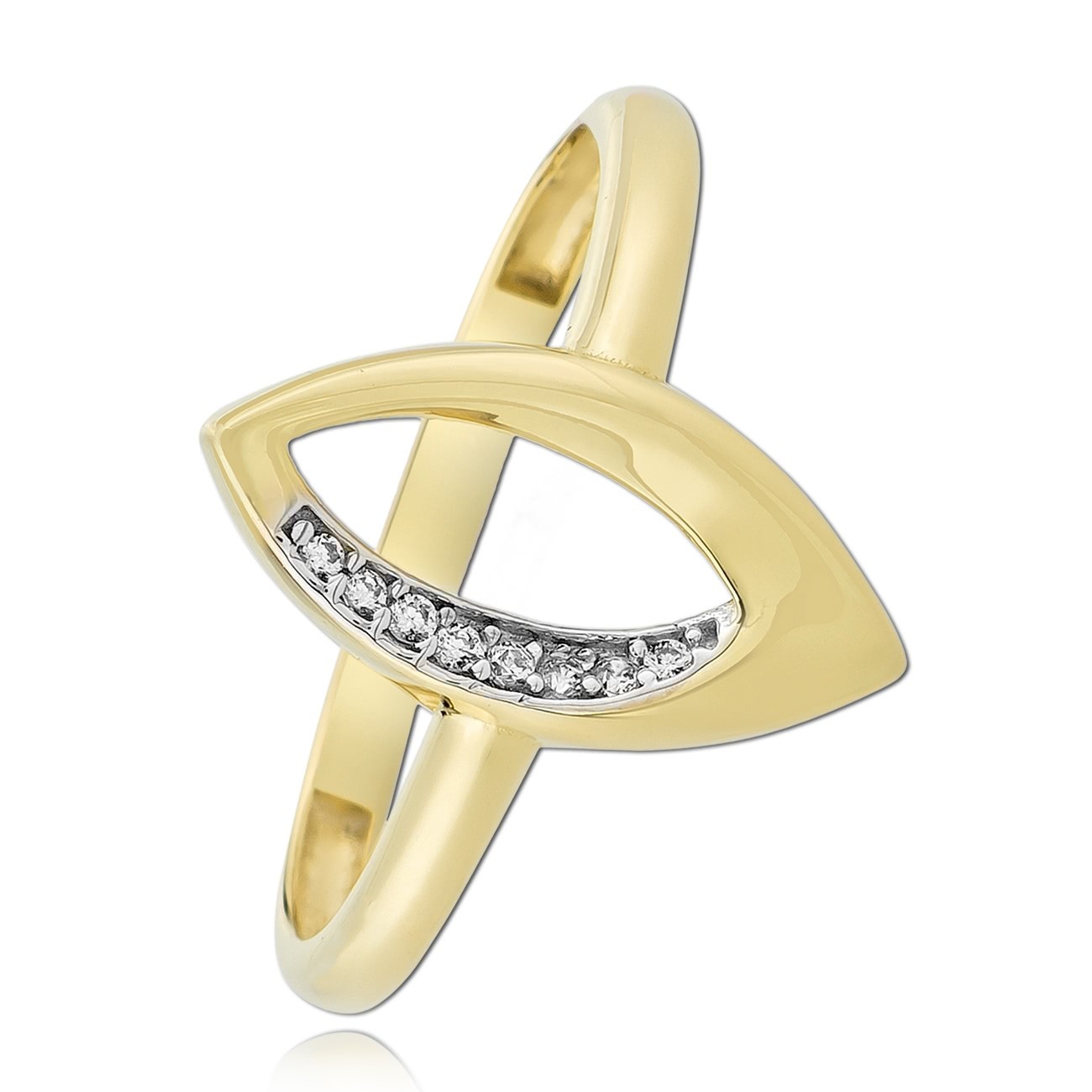 Balia Damen Ring Zirkonia Oval aus 333 Gelbgold Gr.60 BGR029G60