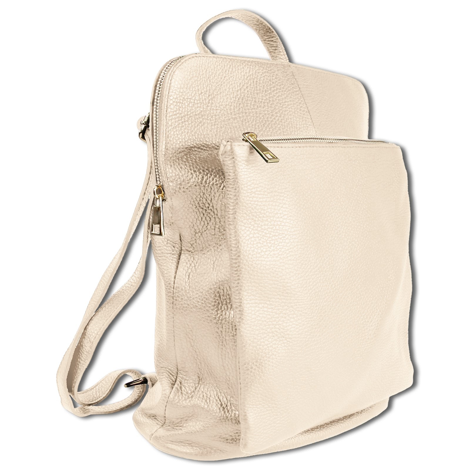 Toscanto Damen Cityrucksack Leder Rucksack beige ORTM103RI