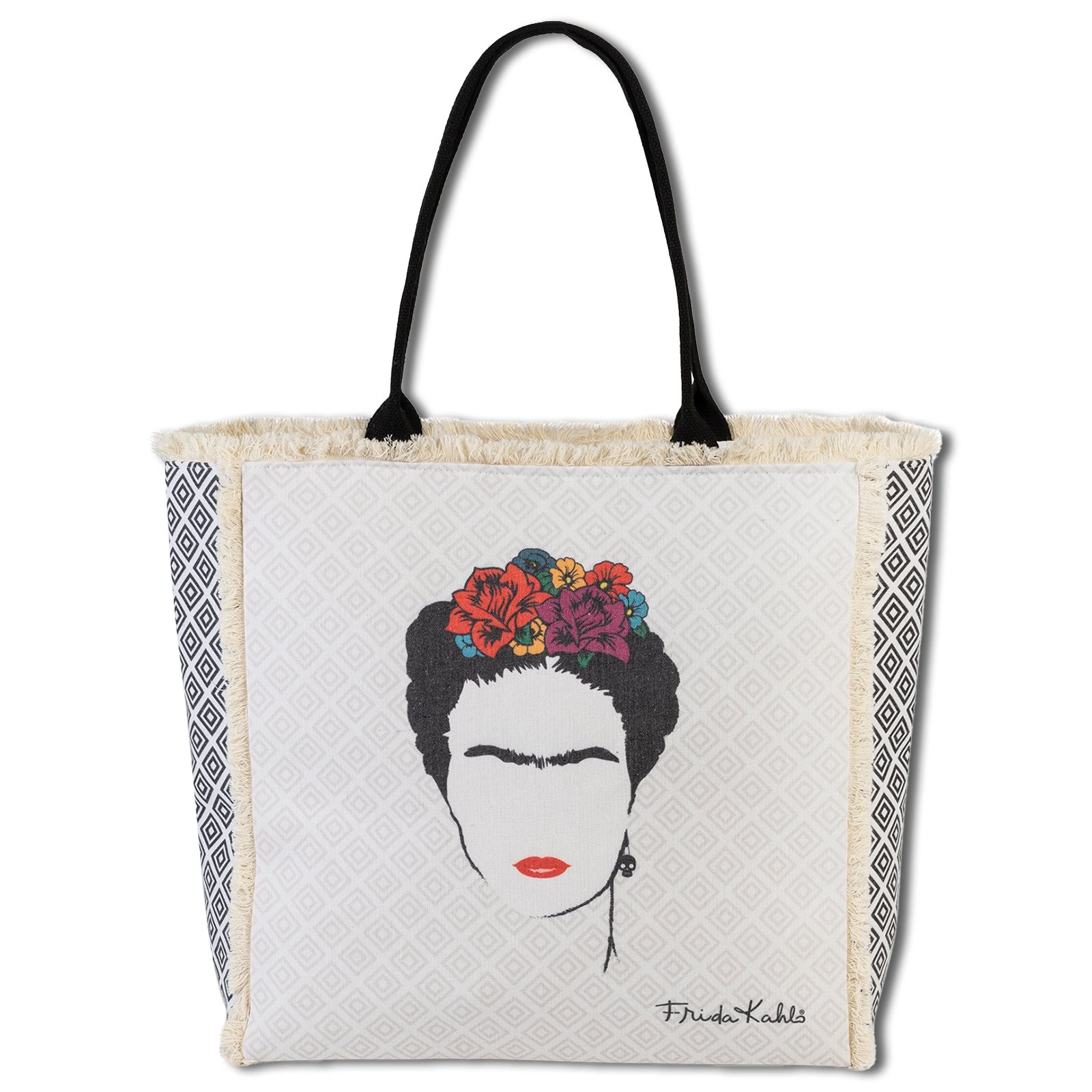 Frida Kahlo Henkeltasche Canvas natur schwarz OTI800N