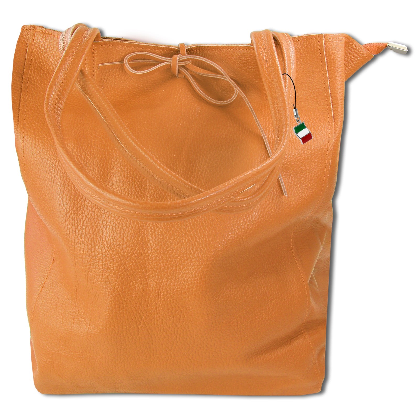 Florence ital. Shopper Echtleder Damen Schultertasche Business tan OTM107C