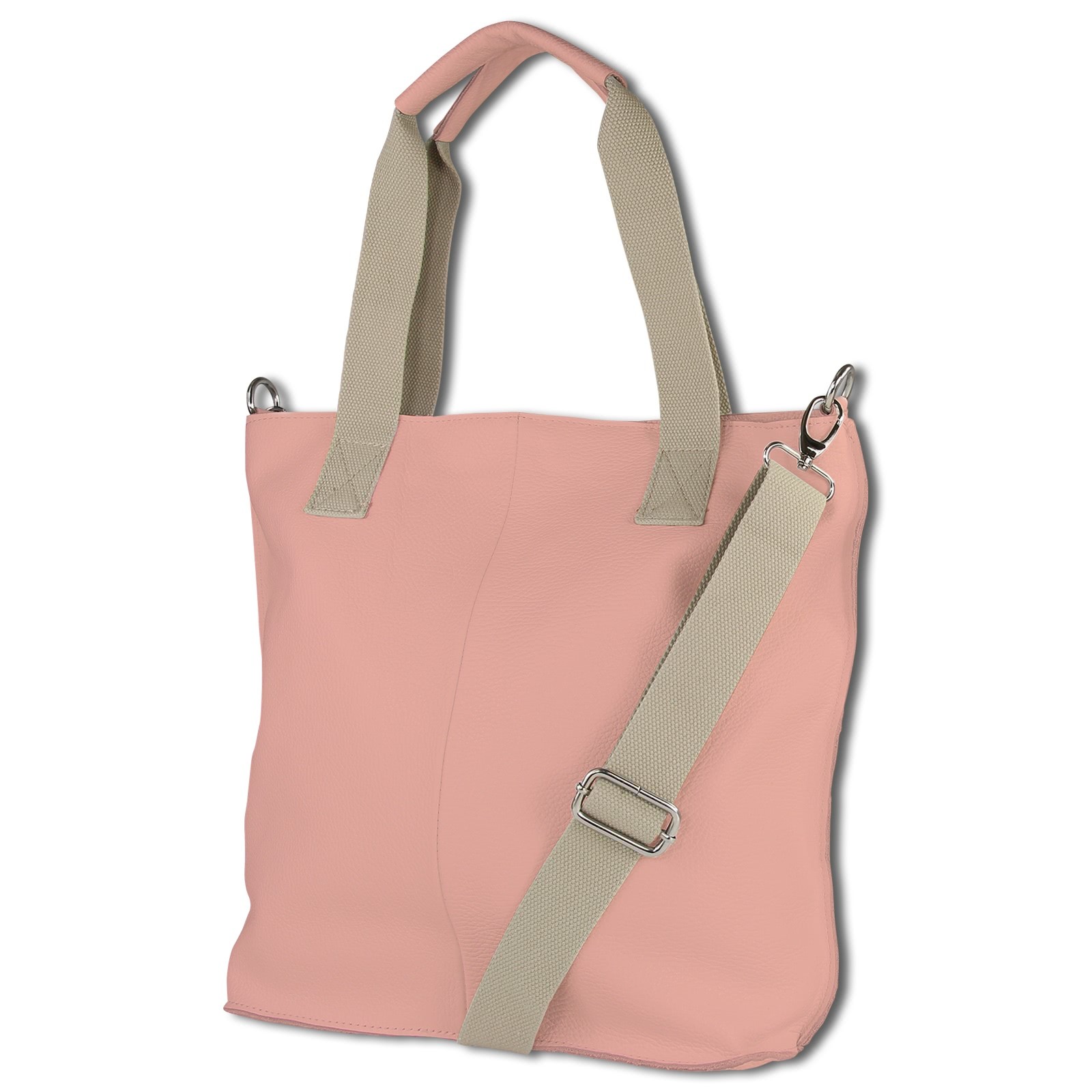 Toscanto Damen Schultertasche Shopper Leder Tasche rosa OTT161SA