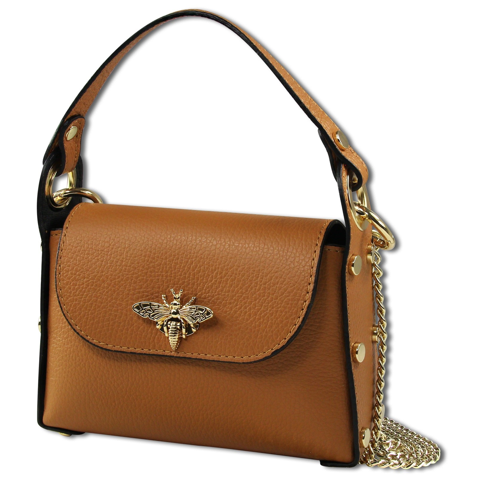 Toscanto Damen Umhängetasche Leder Tasche hellbraun tan OTT831UC5