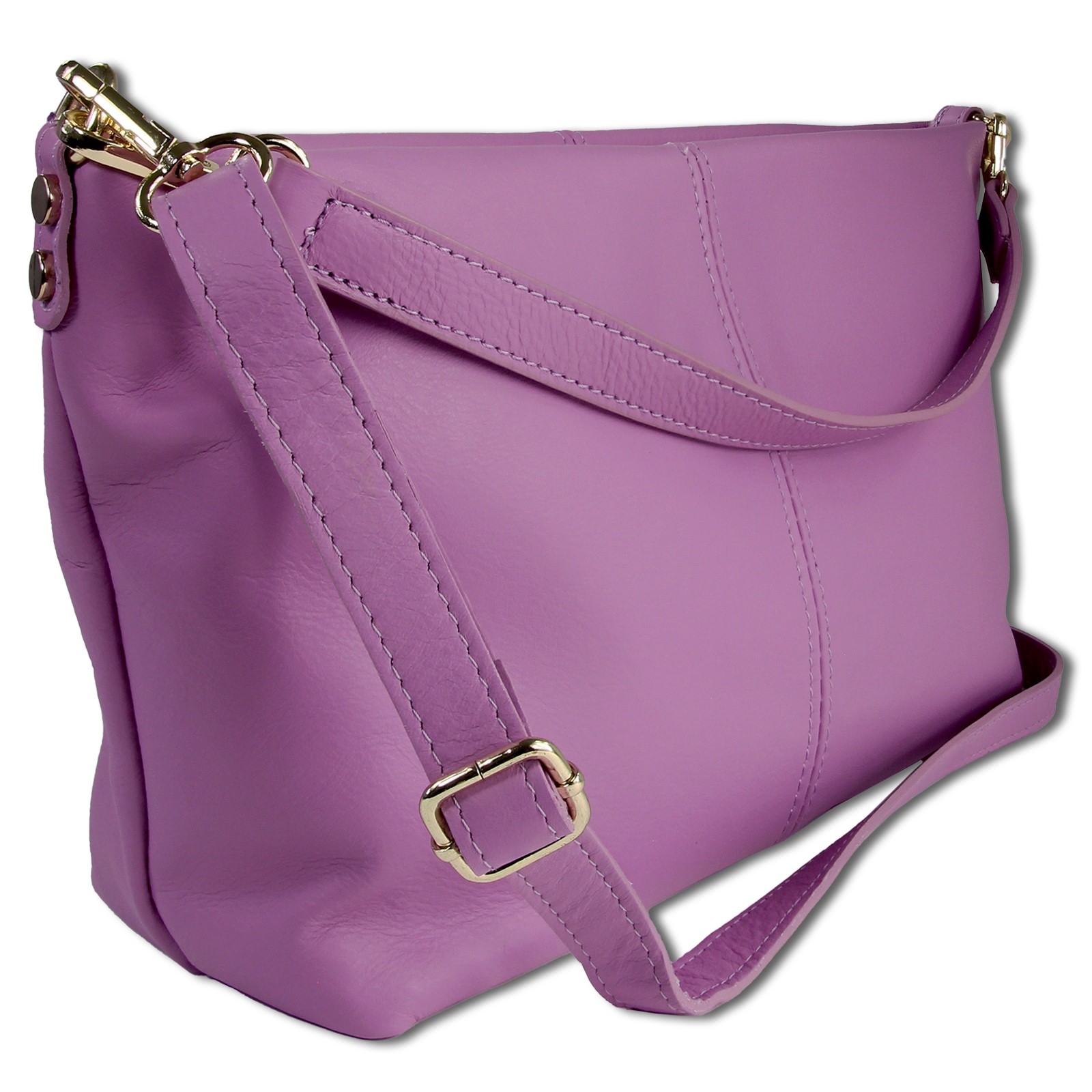 Toscanto Damen Umhängetasche Leder Tasche violett flieder OTTM103UE