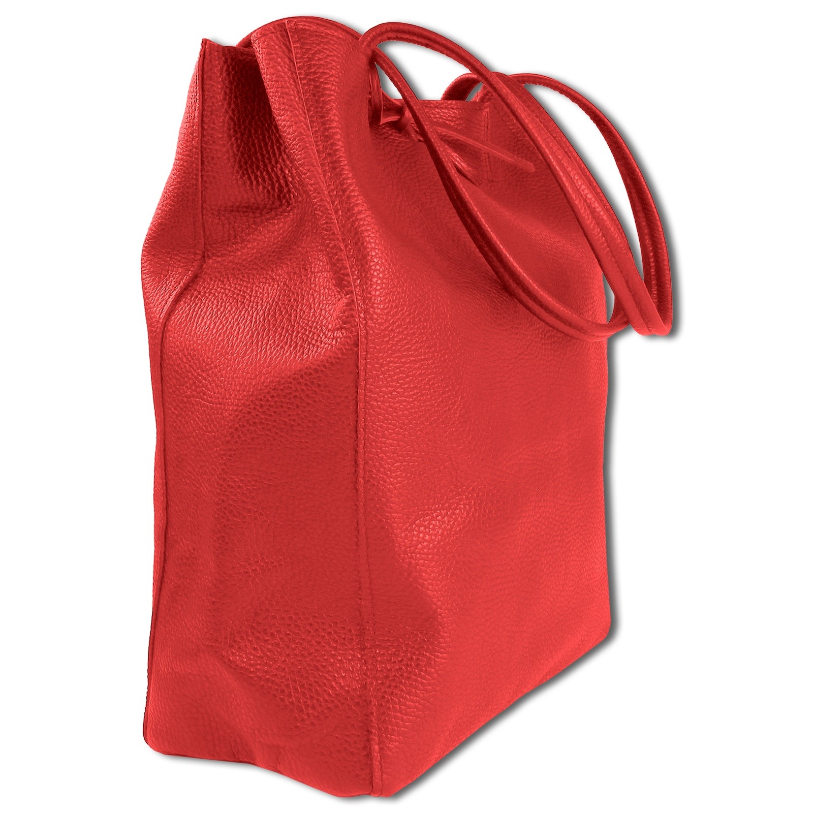 Toscanto Damen Shopper Schultertasche Leder Tasche rot OTTM107SR