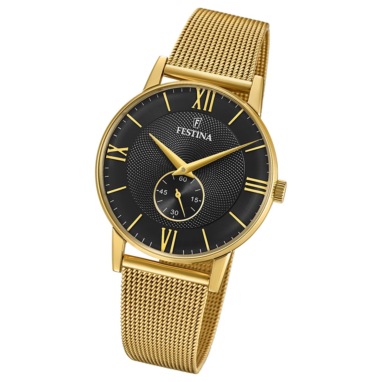 Festina Herrenuhr Klassik F20569/4 Armbanduhr Edelstahl gold UF20569/4