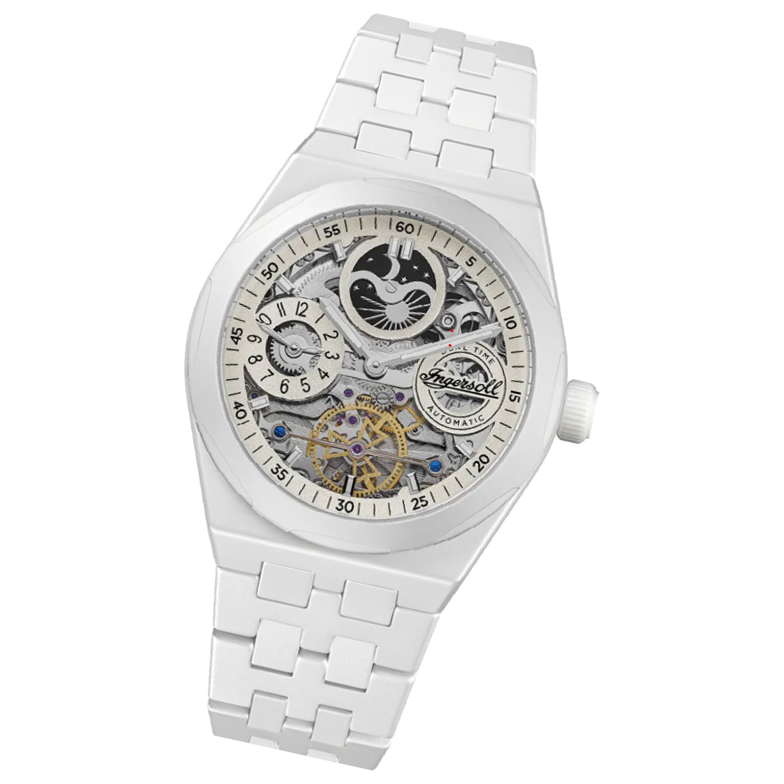 Ingersoll Herrenuhr Ceramic weiß Ingersoll The Broadway Armbanduhr UIN15103