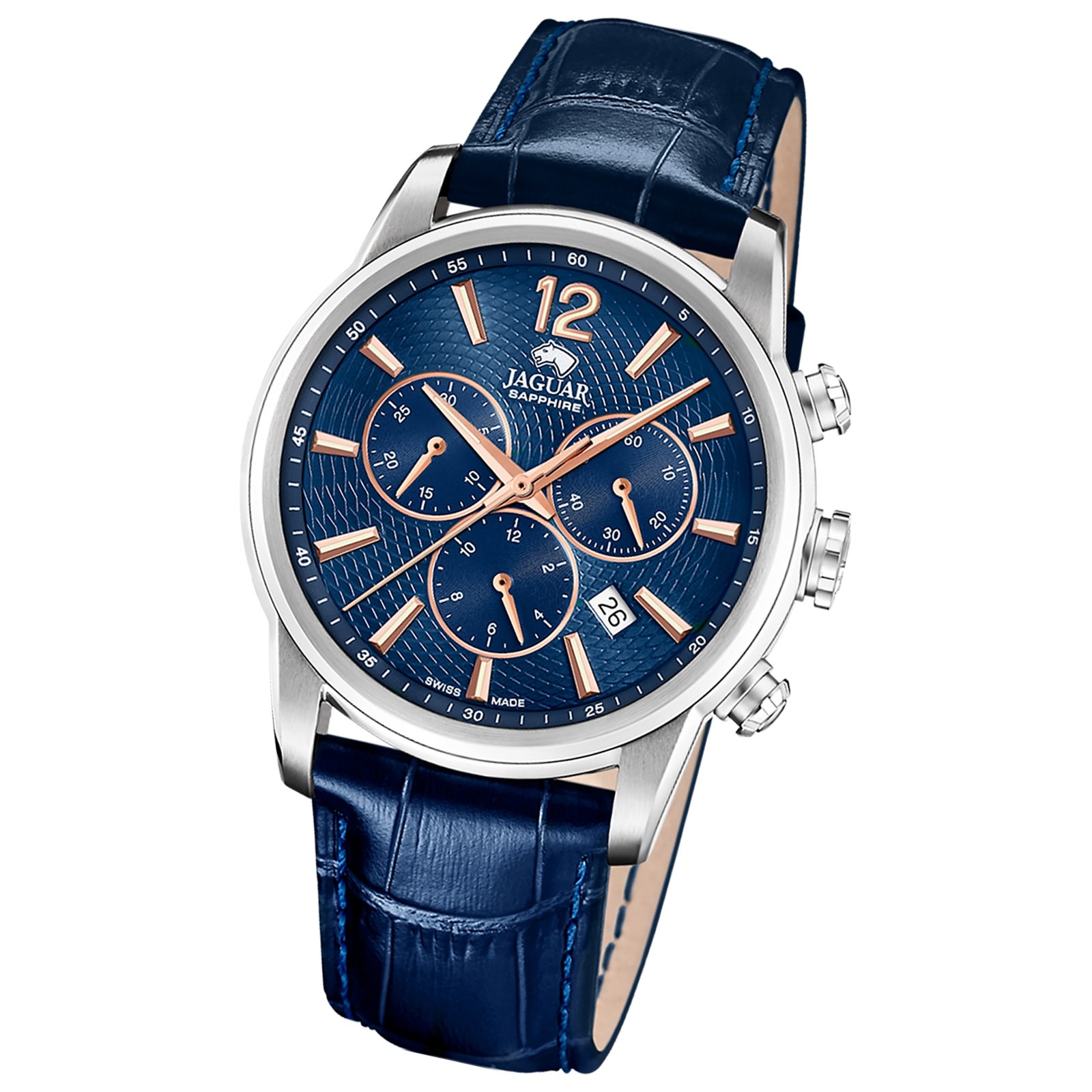 Jaguar Herrenuhr Leder blau Jaguar Acamar Armbanduhr UJ968/2