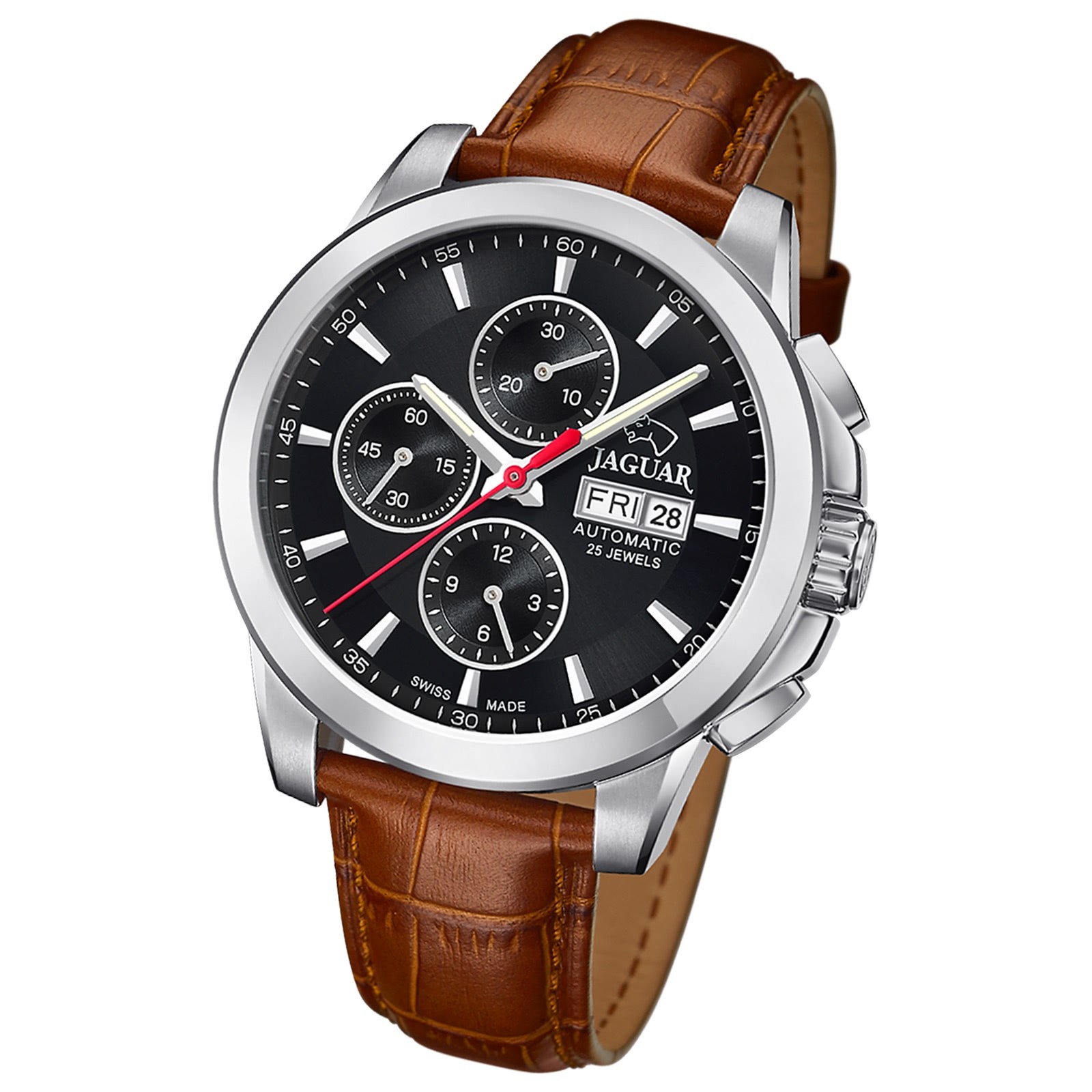 Jaguar Herrenuhr Leder braun Jaguar Le Chronographe Armbanduhr UJ975/4