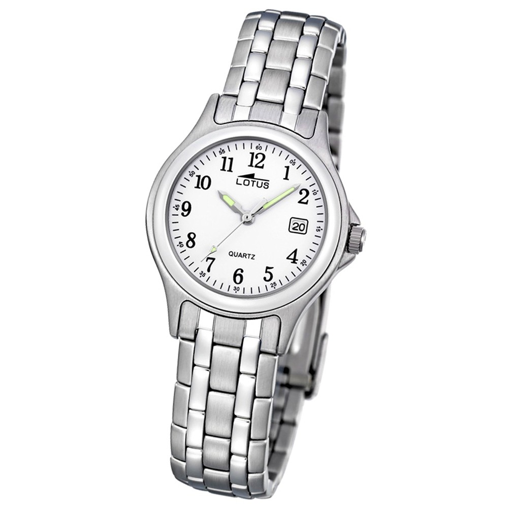 silber LOTUS Uhr Analog klassisch UL15151/A Quarz Armband Edelstahl Damenuhr