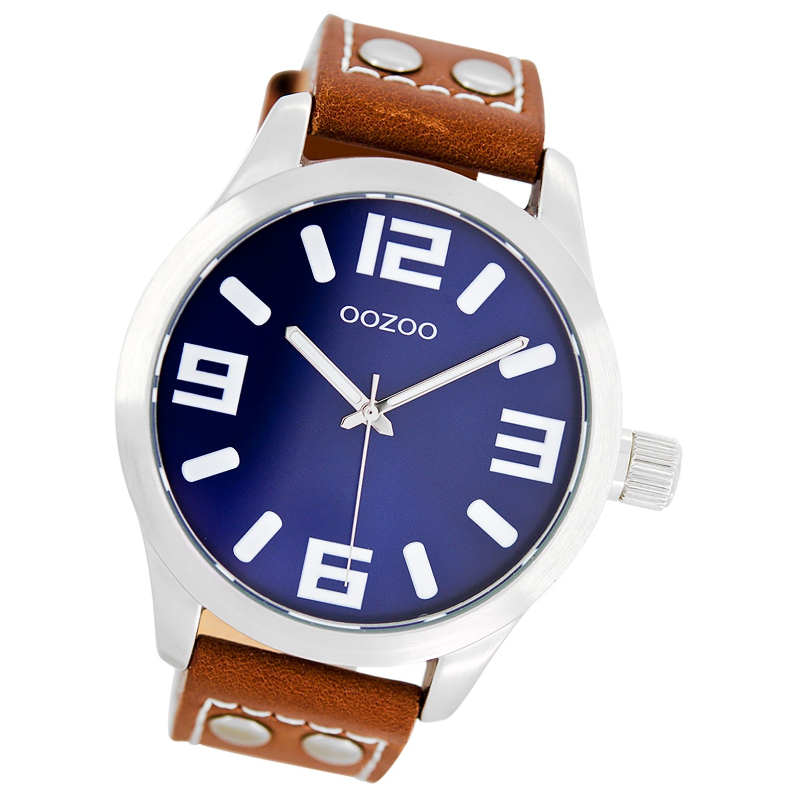 Oozoo Herren Armbanduhr Timepieces Analog Leder braun UOC1065A