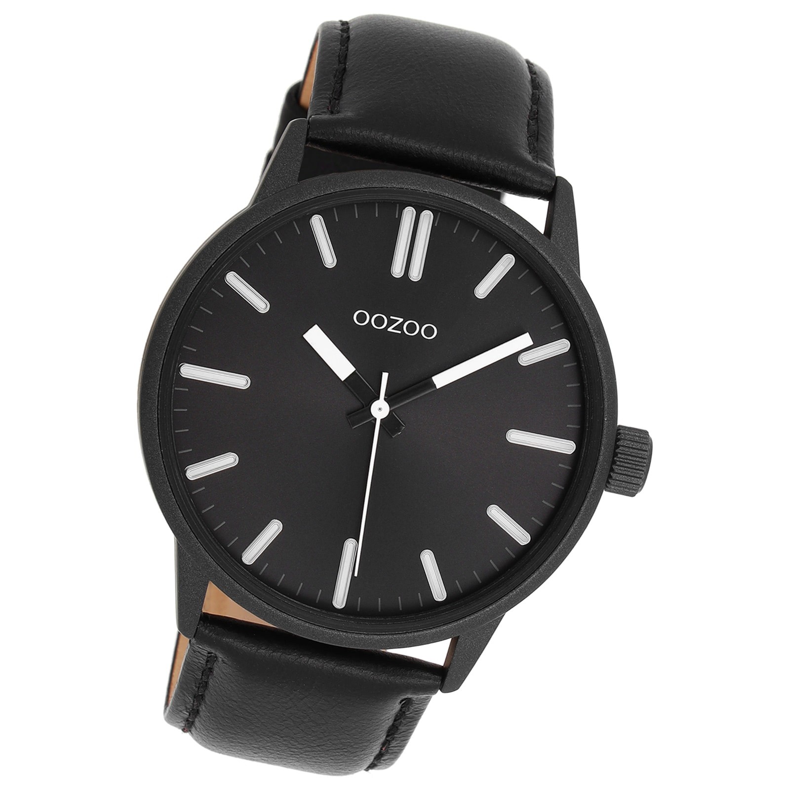 Oozoo Herren Armbanduhr OOZOO Timepieces Analog Leder schwarz UOC11404