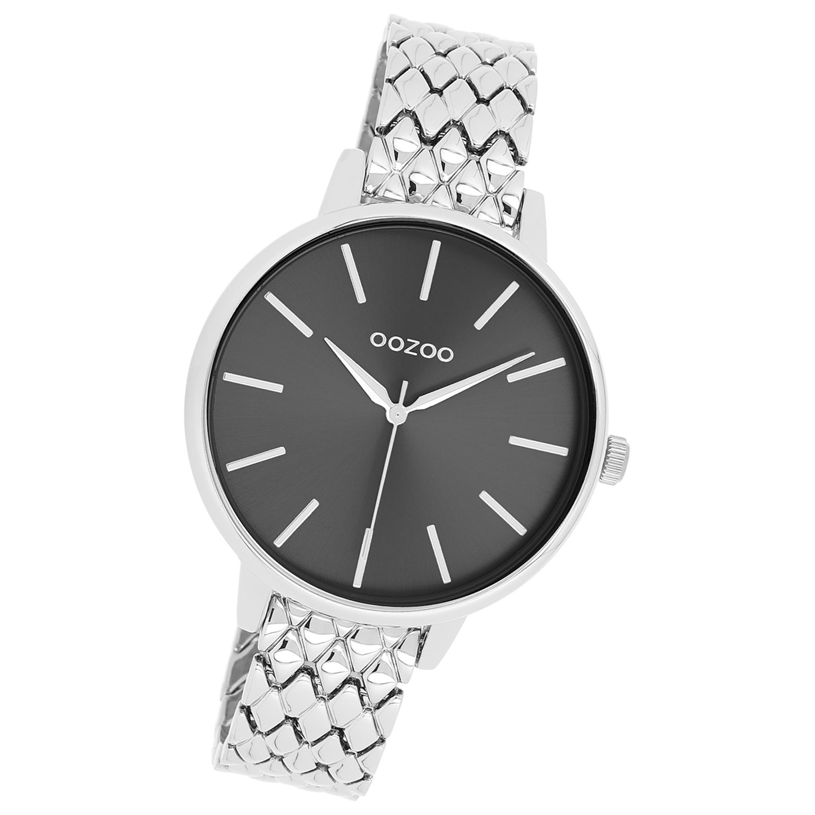 Oozoo Damen Armbanduhr OOZOO Timepieces Analog Edelstahl silber UOC11434