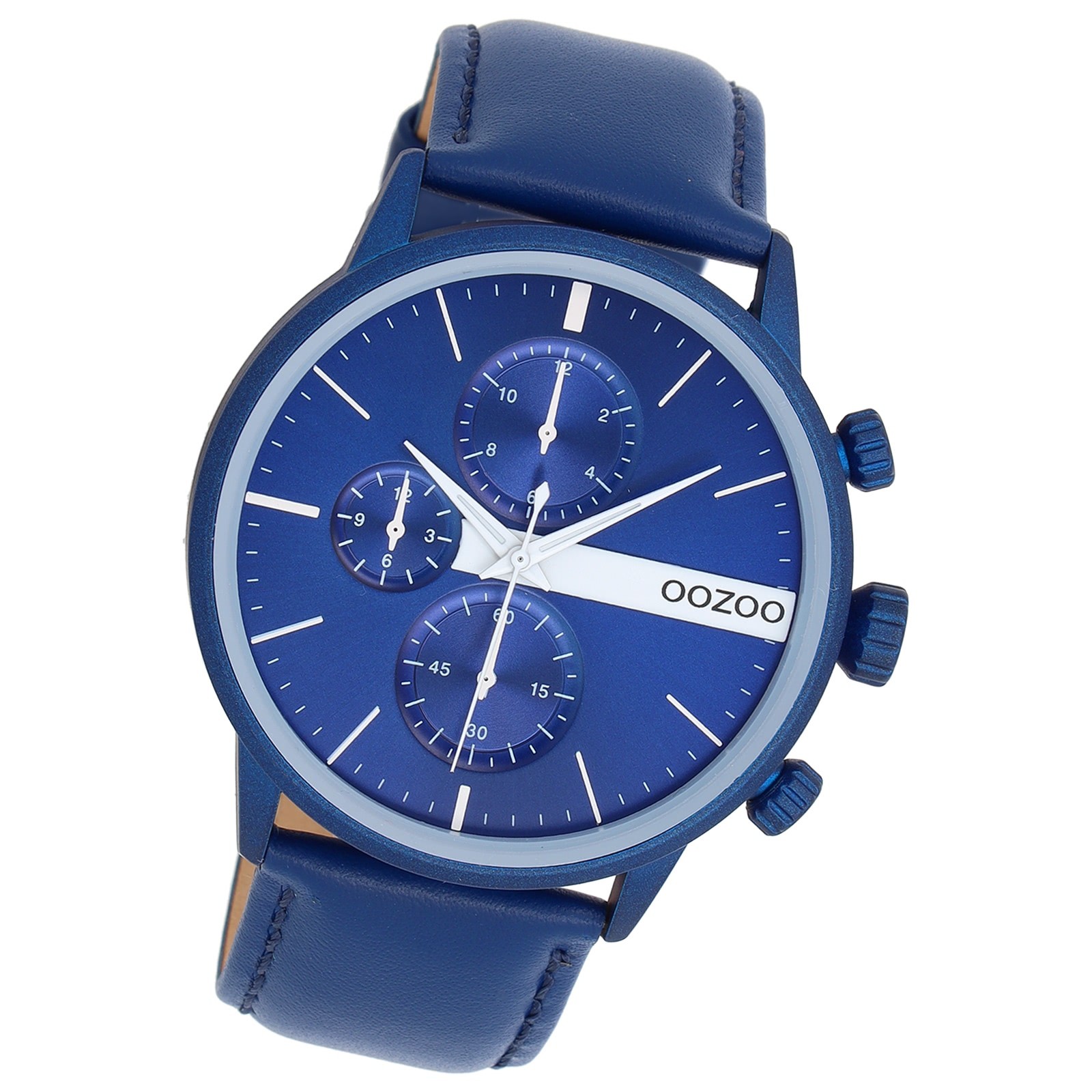 Oozoo Unisex Armbanduhr OOZOO Timepieces Analog Leder blau UOC11437