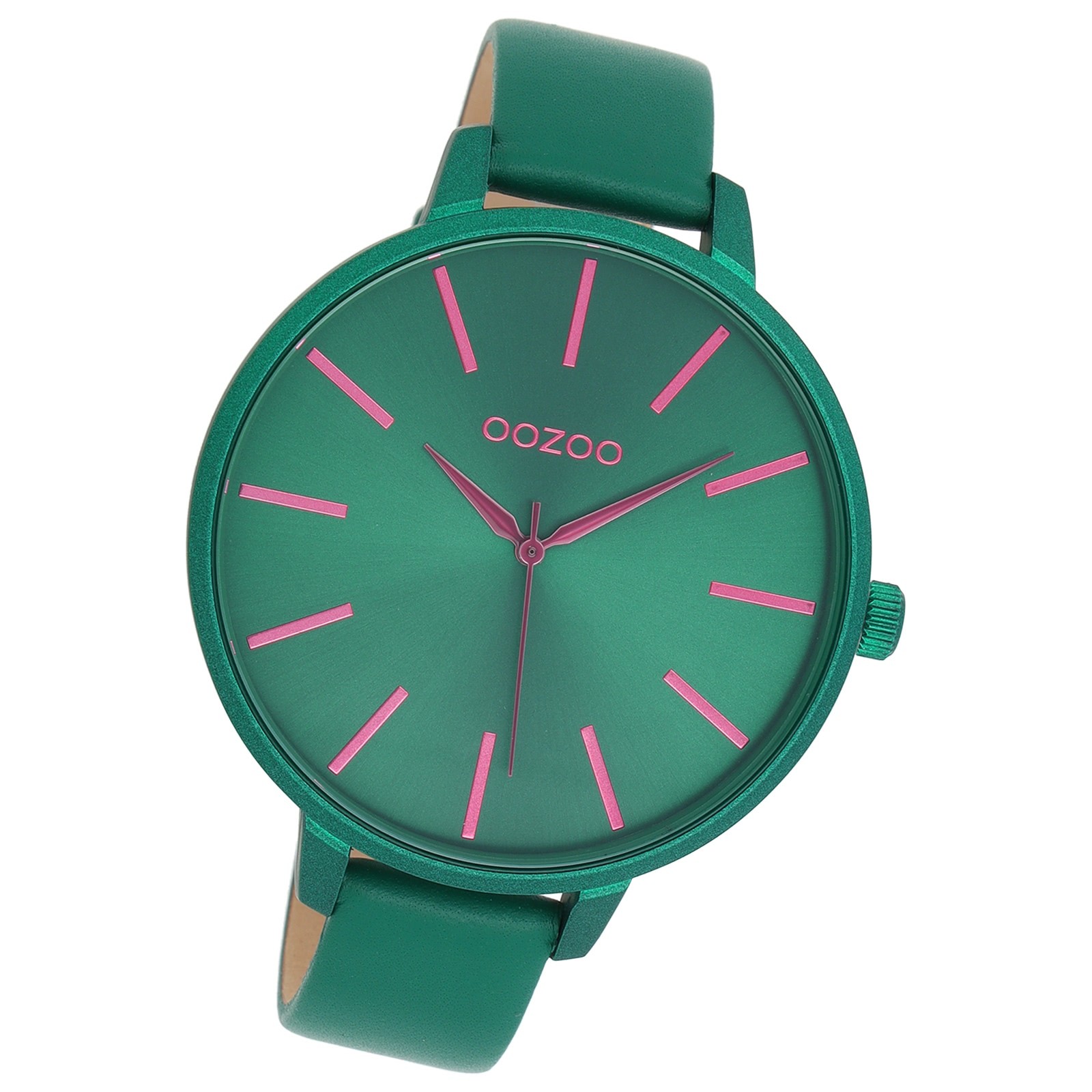 Oozoo Damen Armbanduhr OOZOO Timepieces Analog Leder grün UOC11440