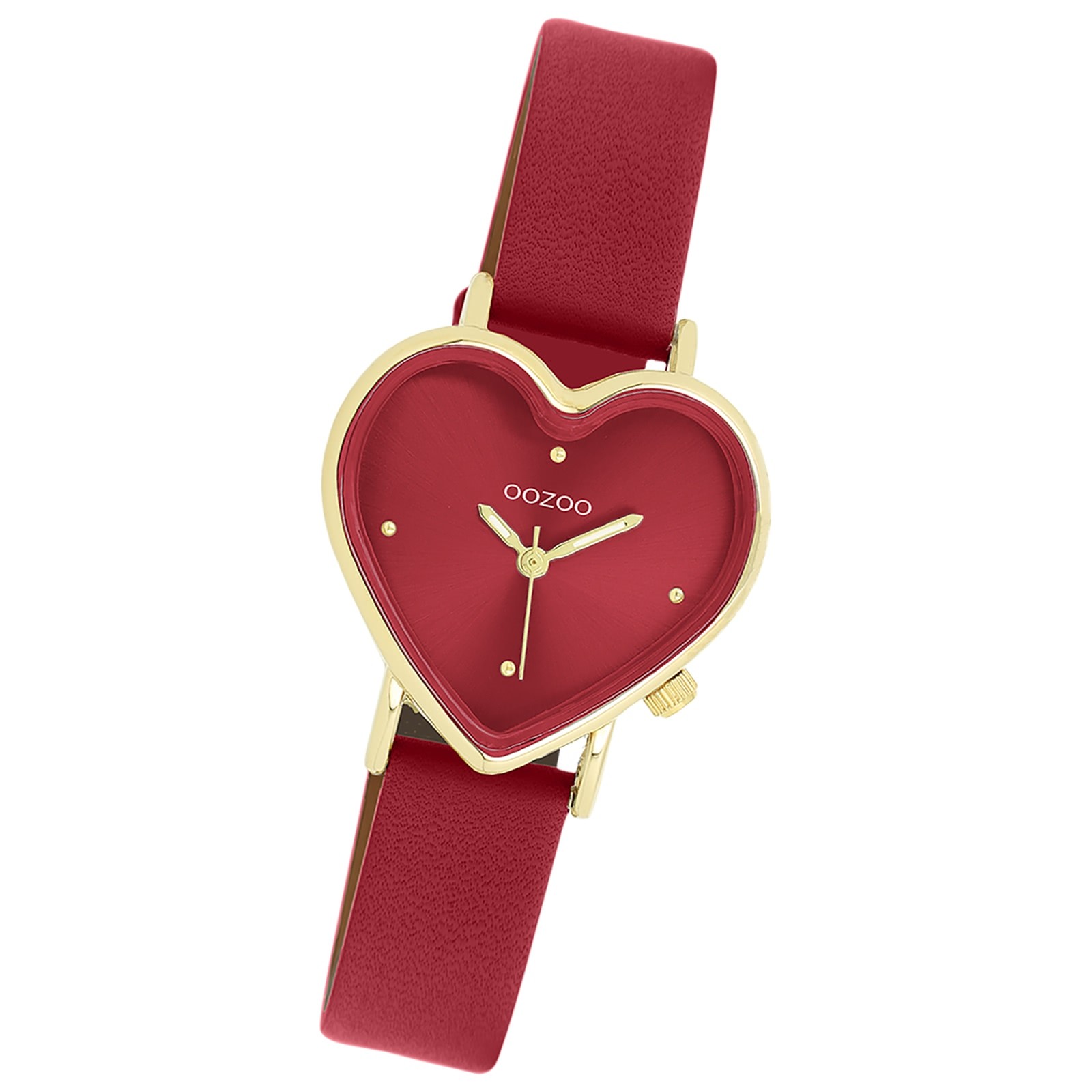 Oozoo Damen Armbanduhr OOZOO Timepieces Analog Lederband rot UOC11454