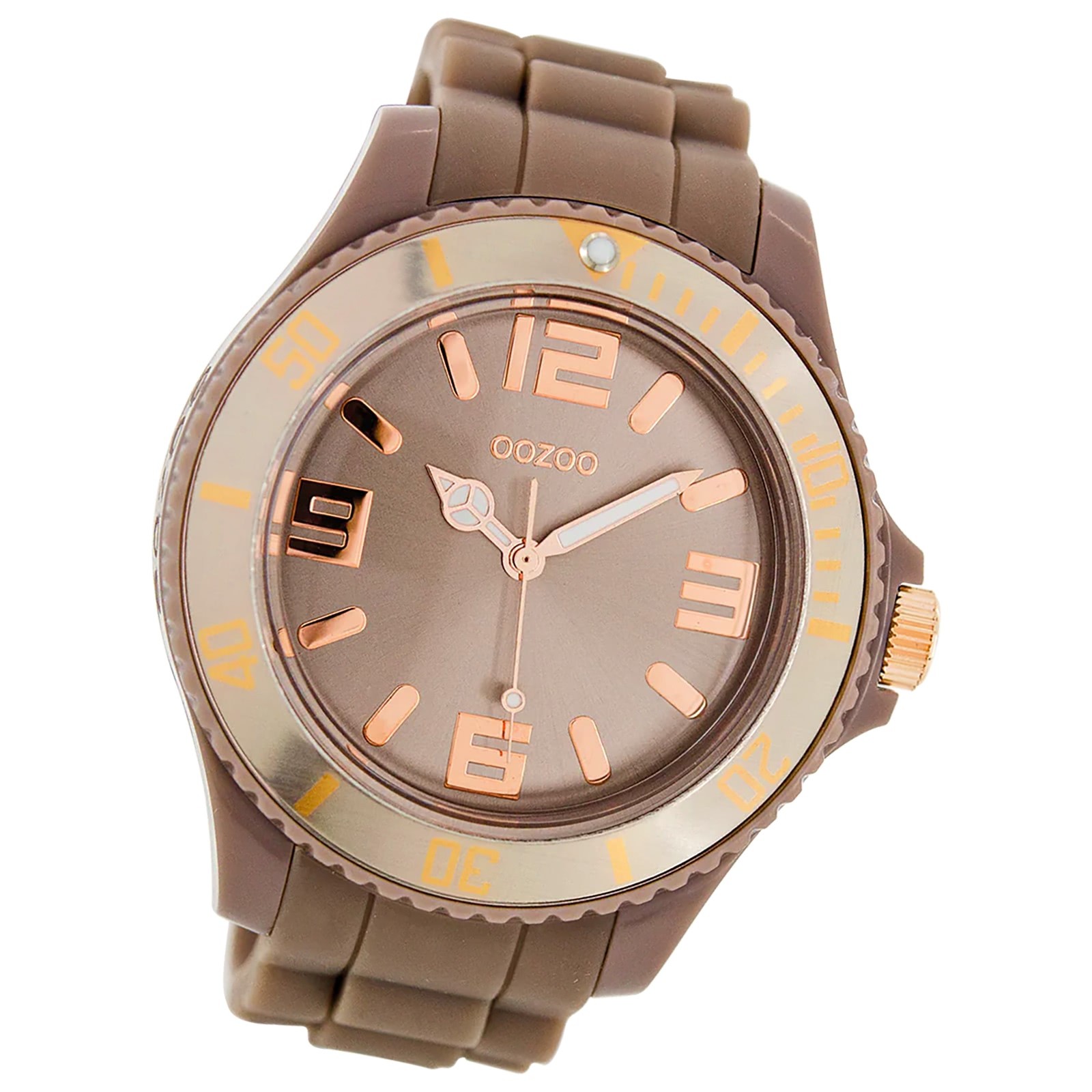 Oozoo Damen Armbanduhr Timepieces Analog Silikon hellbraun UOC5041A