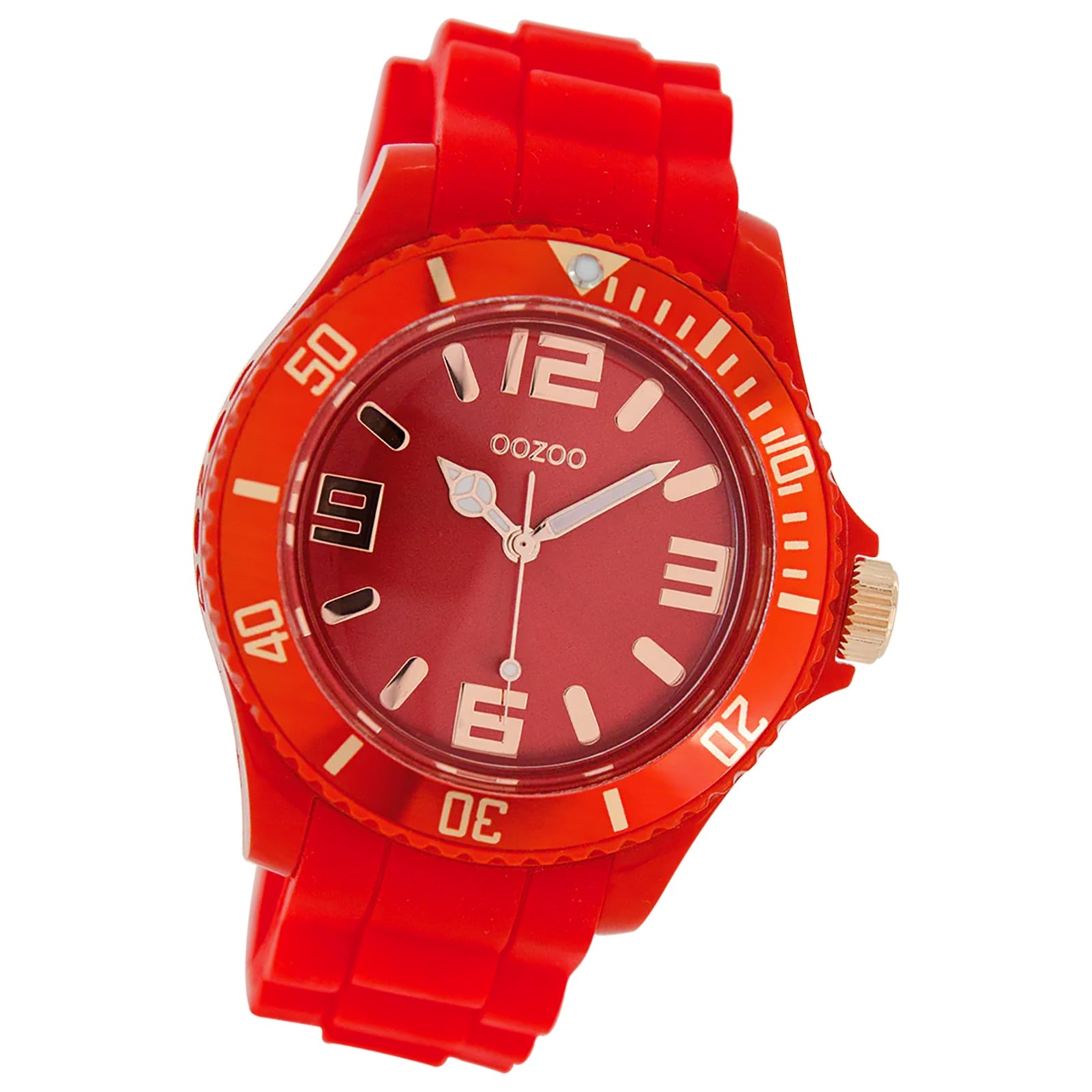 Oozoo Damen Armbanduhr Timepieces Analog Silikon rot UOC5050A