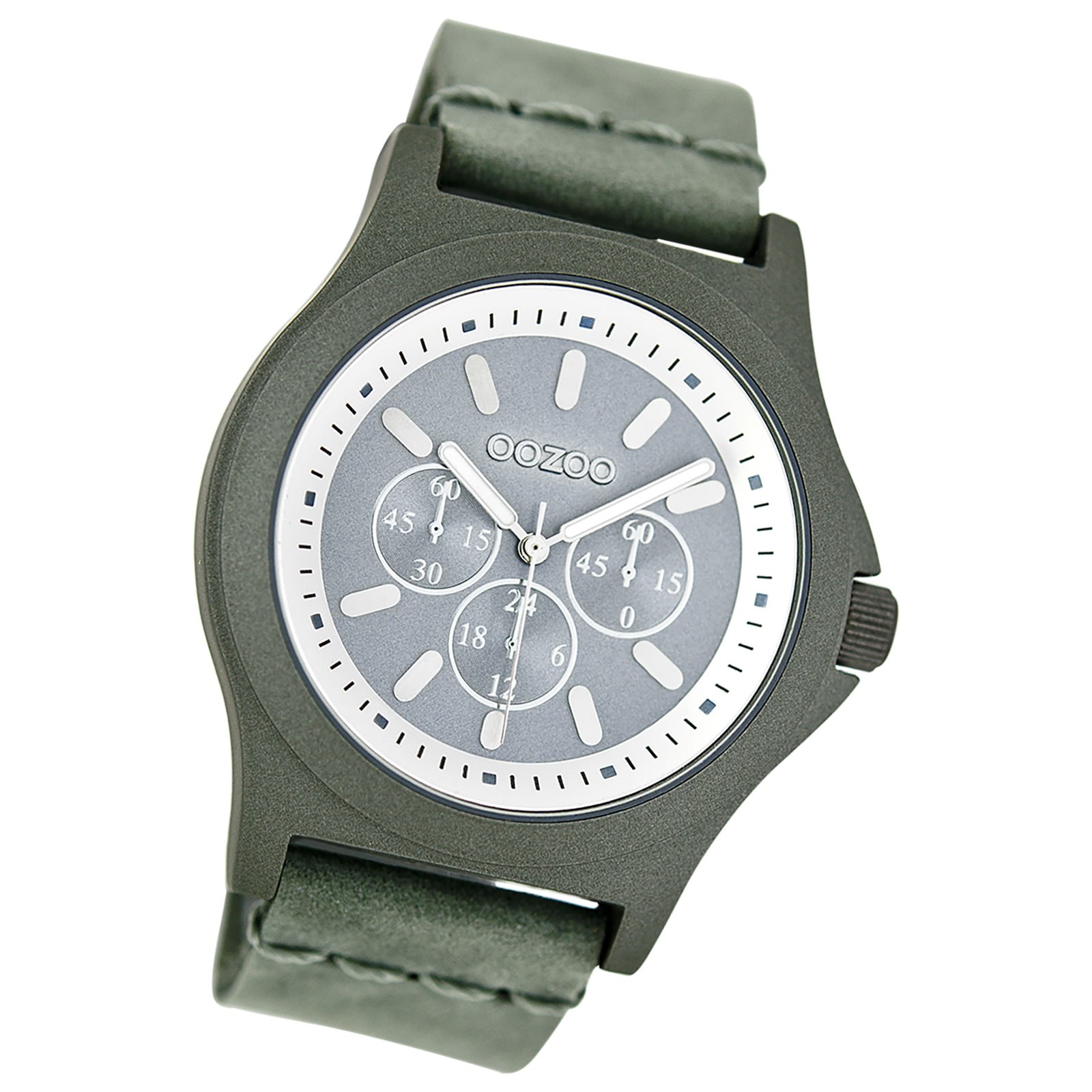 Oozoo Damen Armbanduhr Timepieces Analog Leder grau UOC6513A