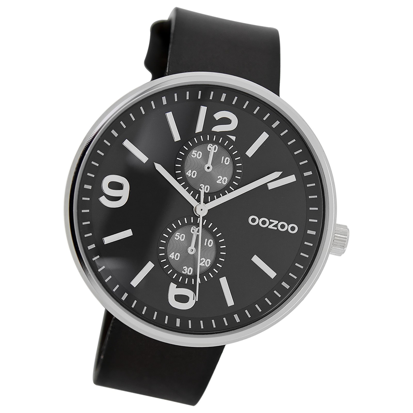 Oozoo Herren Armbanduhr Timepieces Analog Leder schwarz UOC7079A