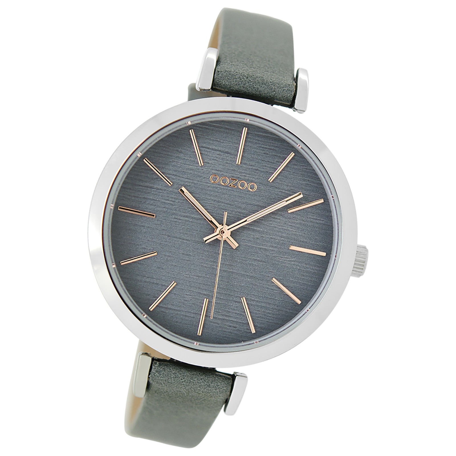 Oozoo Damen Armbanduhr Timepieces Analog Leder grau UOC9138A