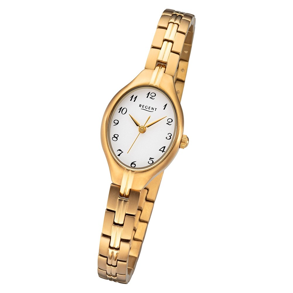 Regent Damen Armbanduhr Analog URF1163 Titan gold Quarz-Uhr F-1163