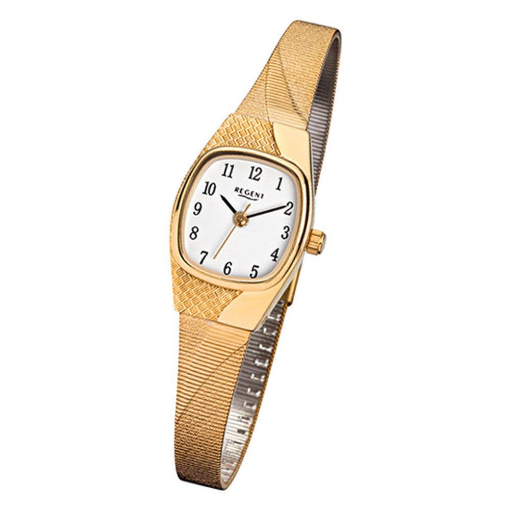 Regent - Damen-Uhr - gold Edelstahl URF624 - Quarzwerk Metallarmband