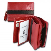 Geldbörse DrachenLeder rot schwarz Leder Portemonnaie Brieftasche OPZ100R
