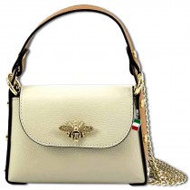 Florence Umhängetasche Biene Damen Handtasche Echtleder beige/tan OTF831IC