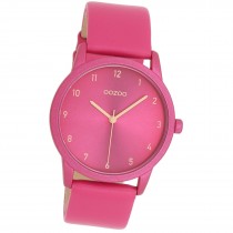 Oozoo Damen Armbanduhr Timepieces Analog Leder pink UOC11080