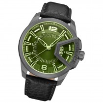 Police Herrenuhr Leder schwarz Police Underlined Armbanduhr UPOB0005603