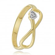 Balia Damen Ring Zirkonia Unendlich mit Herz Gr.60 BGR023G60