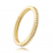 Balia Damen Ring Zirkonia einreihig Gelbgold Gr.56 BGR025G56