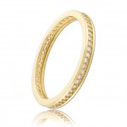 Balia Damen Ring Zirkonia einreihig Gelbgold Gr.58 BGR025G58