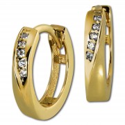 GoldDream Creole Elegance Zirkonia Ohrring 333 Gelbgold Echtschmuck GDO5001Y