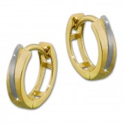 GoldDream Creole Bicolor 333 Gold Ohrring Echtschmuck GDO5111T