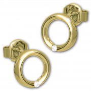 GoldDream Ohrstecker Ring Zirkonia Ohrring 333 Gold Echtschmuck GDO5632Y