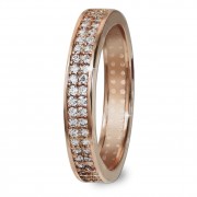 GoldDream Gold Ring Gr.58 Zirkonia weiß 333er Rosegold GDR514E58