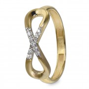 GoldDream Gold Ring Infinity Gr.58 Zirkonia 333er Gelbgold GDR519Y58