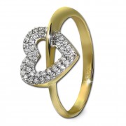 GoldDream Gold Ring Gr.60 Herz Zirkonia 333er Gelbgold GDR521Y60